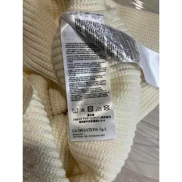 Armani Exchange Cream Knit Mock Neck Sweater xs - Certilogo Authenticated - Picture 10 of 11